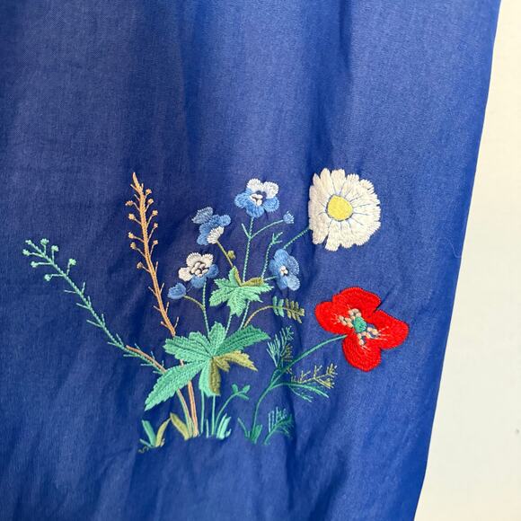 Tuckernuck Chambray Davis Embroidered Maxi Dress, Blue S Small - Picture 7 of 9